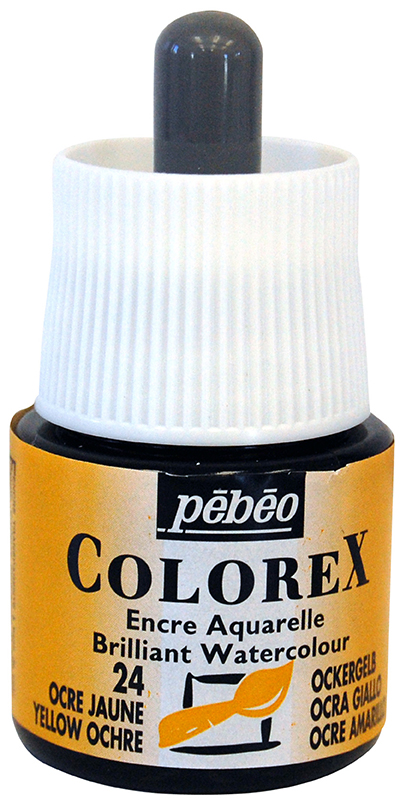 Image of Tusch Pebeo Colorex Ink 45ml Yellow Ochre 024 (5F) 341024 3167863410241