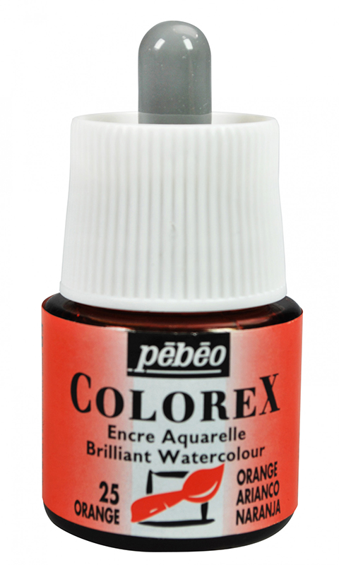Image of Tusch Pebeo Colorex Ink 45ml Orange 025 (5F) 341025 3167863410258