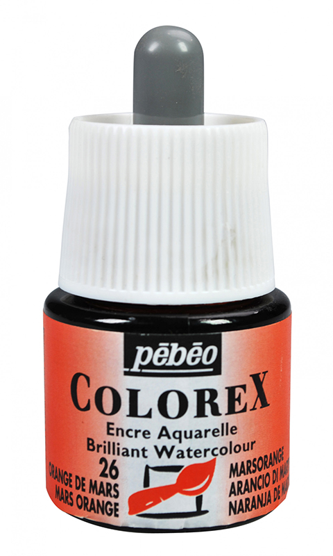 Image of Tusch Pebeo Colorex Ink 45ml Mars Orange 026 (5F) 341026 3167863410265