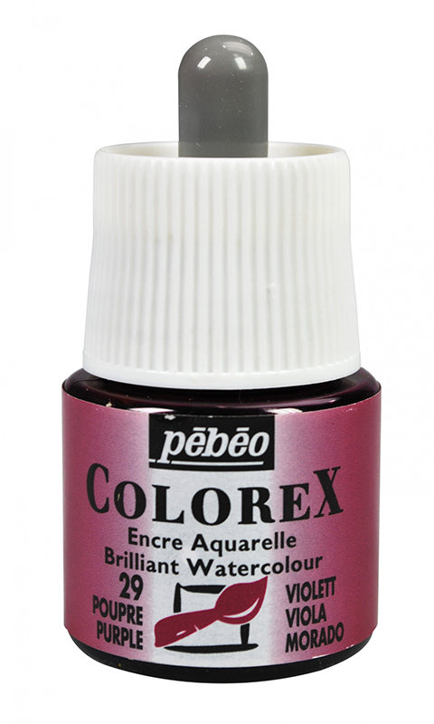Image of Tusch Pebeo Colorex Ink 45ml Purple 029 (5F) 341029 3167863410296
