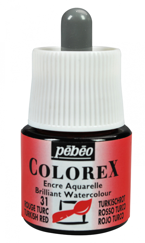 Image of Tusch Pebeo Colorex Ink 45ml Turkish Red 031 (5F) 341031 3167863410319