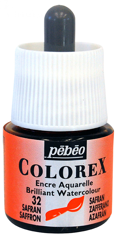 Image of Tusch Pebeo Colorex Ink 45ml Saffron 032 (5F) 341032 3167863410326