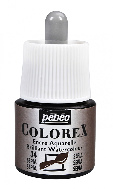 Image of Tusch Pebeo Colorex Ink 45ml Sepia 034 (5F) 341034 3167863410340