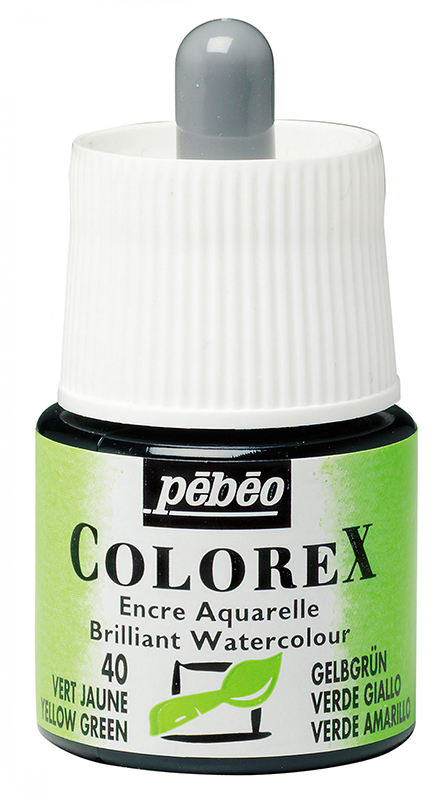 Image of Tusch Pebeo Colorex Ink 45ml Yellow Green 040 (5F) 341040 3167863410401