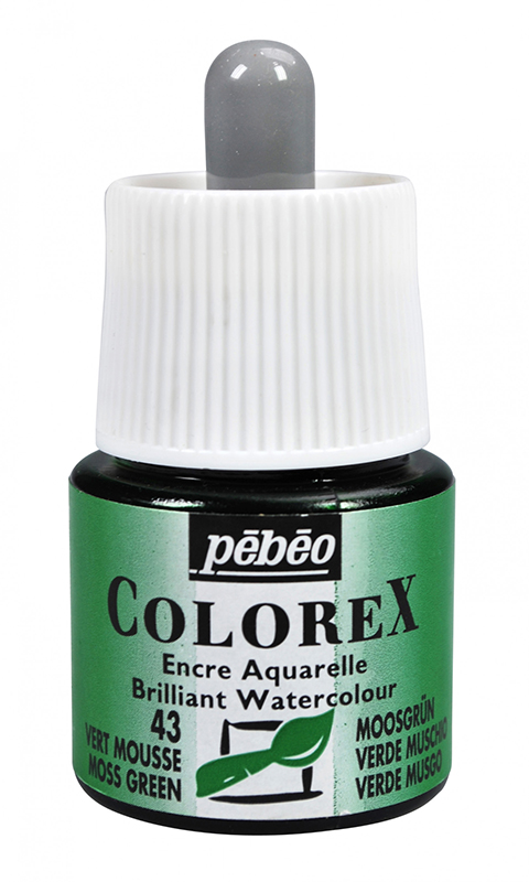 Image of Tusch Pebeo Colorex Ink 45ml Moss Green 043 (5F) 341043 3167863410432