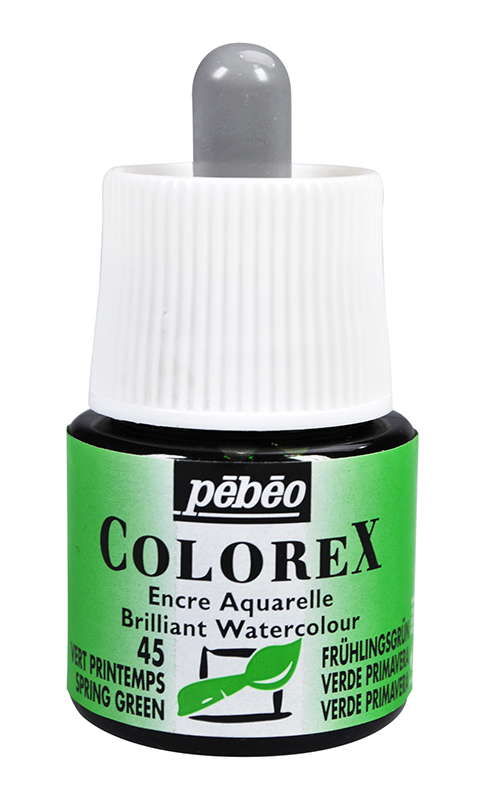 Image of Tusch Pebeo Colorex Ink 45ml Spring Green 045 (5F) 341045 3167863410456