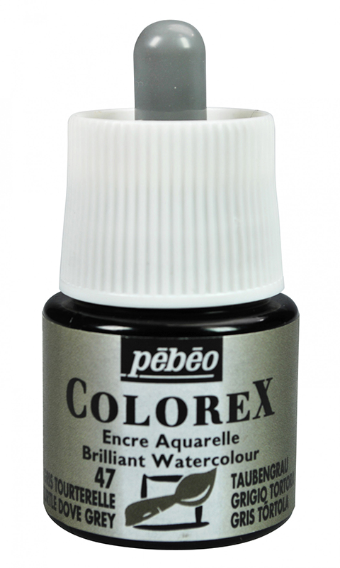 Image of Tusch Pebeo Colorex Ink 45ml Turtle Dove Grey 047 (5F) 341047 3167863410470