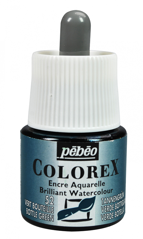 Image of Tusch Pebeo Colorex Ink 45ml Bottle Green 052 (5F) 341052 3167863410524