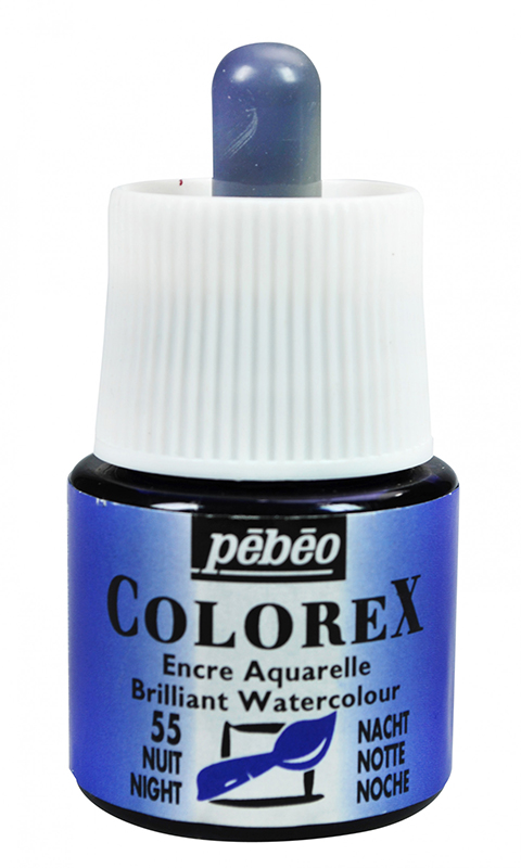 Image of Tusch Pebeo Colorex Ink 45ml Night 055 (5F) 341055 3167863410555
