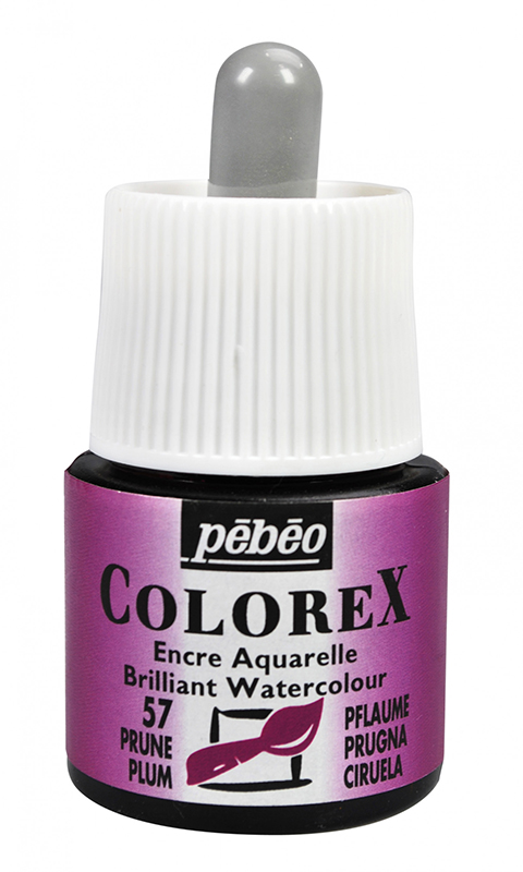 Image of Tusch Pebeo Colorex Ink 45ml Plum 057 (5F) 341057 3167863410579