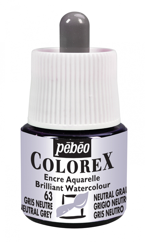 Image of Tusch Pebeo Colorex Ink 45ml Neutral Grey 063 (5F) 341063 3167863410630