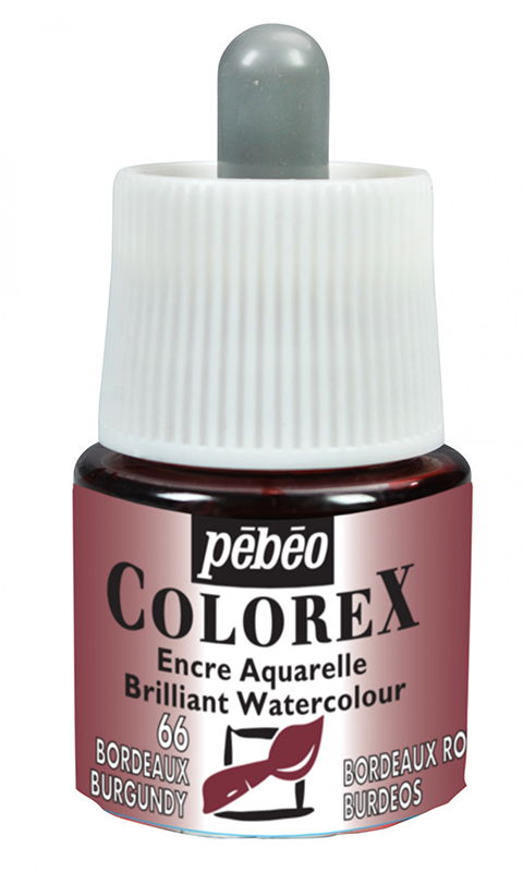 Image of Tusch Pebeo Colorex Ink 45ml Burgundy 066 (5F) 341066 3167863410661