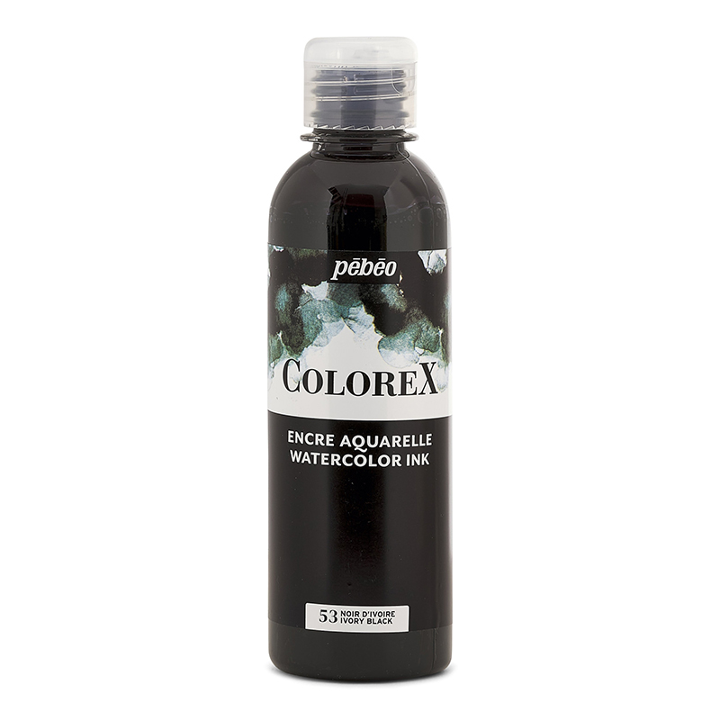 Image of Tusch Pebeo Colorex Ink 250ml Ivory black (5F) 417153 3167864171530