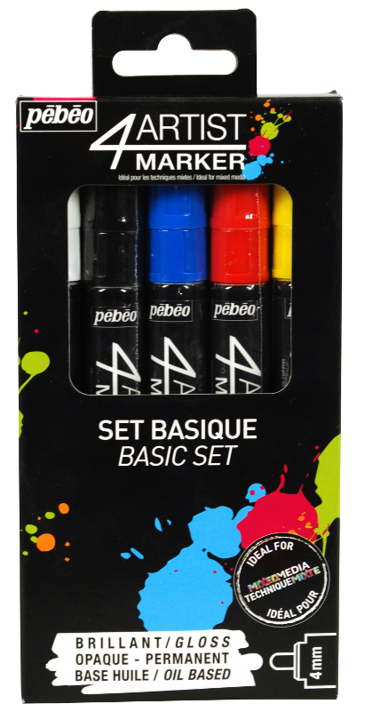 Image of Oljebaserad Marker Pebeo 4Artist Marker Set 5x4mm Basic 580891 3167865808916