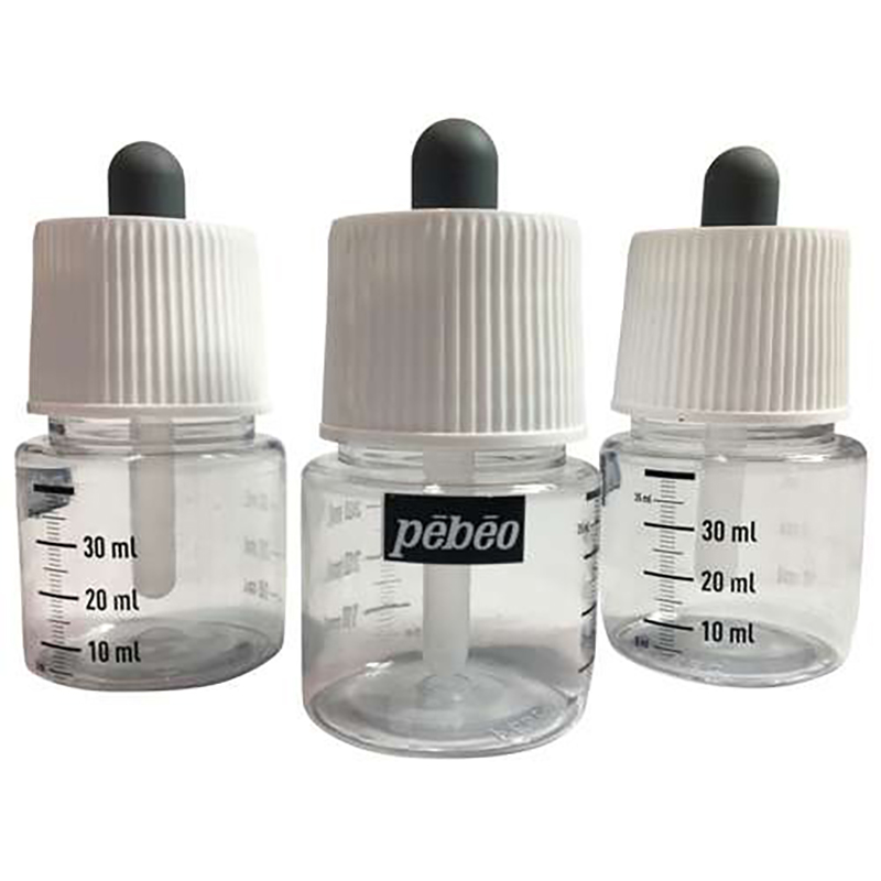 Image of Flaska tom Set Of 3 45ml Empty Graduated Bottles Pebeo 599341 3167865993414