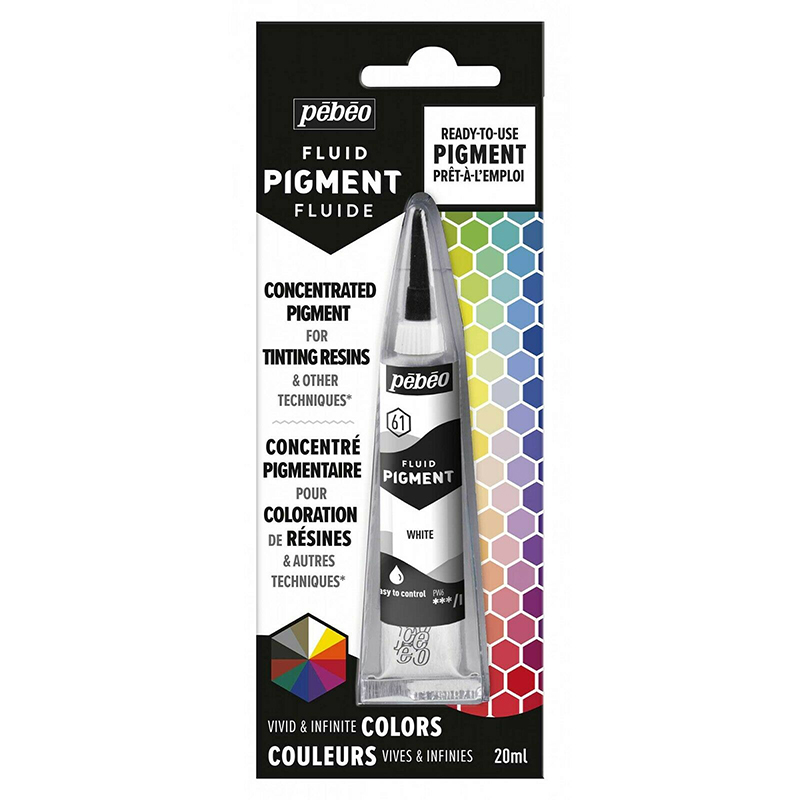 Image of Pigment Pebeo Fluid Resin Tint 20ml White 661 (3F) 650661 3167866506613