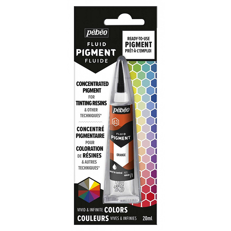 Image of Pigment Pebeo Fluid Resin Tint 20ml Orange 663 (3F) 650663 3167866506637