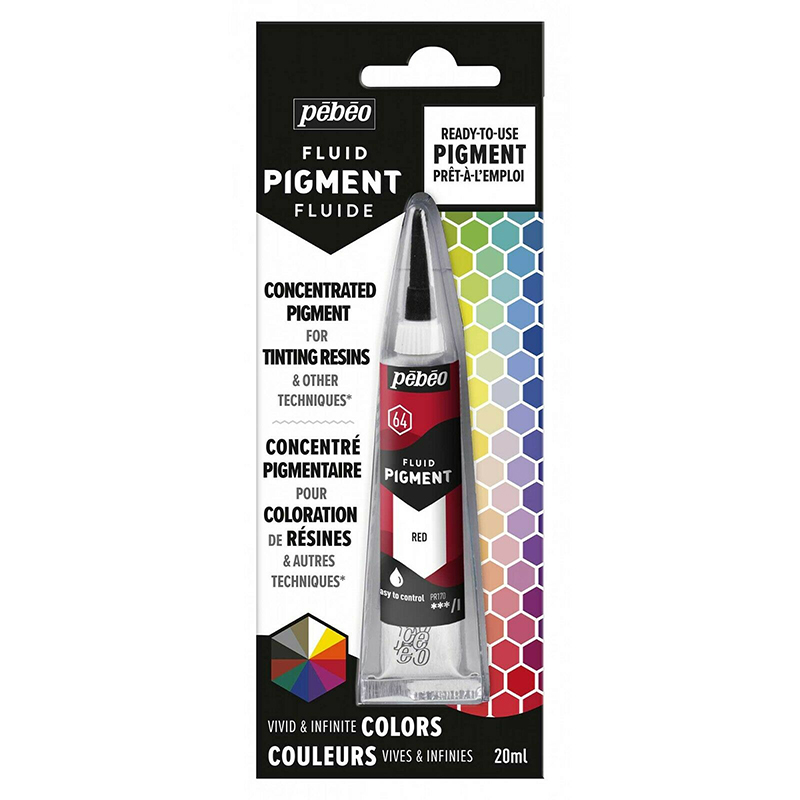 Image of Pigment Pebeo Fluid Resin Tint 20ml Rouge 664 (3F) 650664 3167866506644