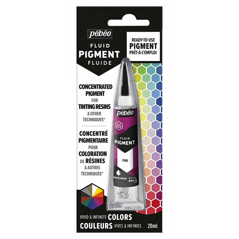 Image of Pigment Pebeo Fluid Resin Tint 20ml Pink 665 (3F) 650665 3167866506651