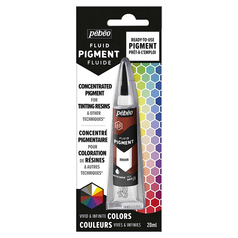 Image of Pigment Pebeo Fluid Resin Tint 20ml Brown 669 (3F) 650669 3167866506699