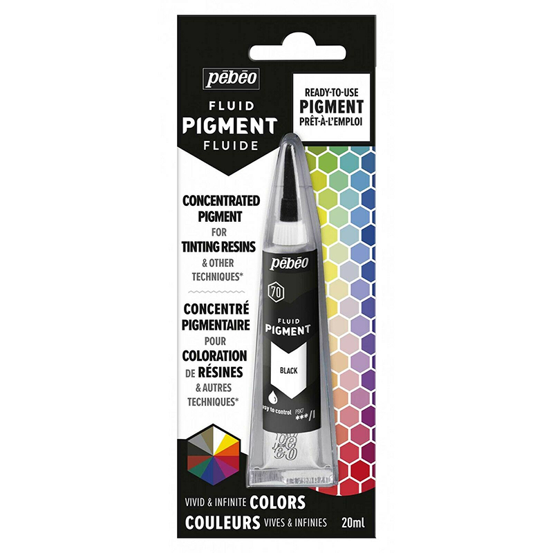 Image of Pigment Pebeo Fluid Resin Tint 20ml Black 670 (3F) 650670 3167866506705