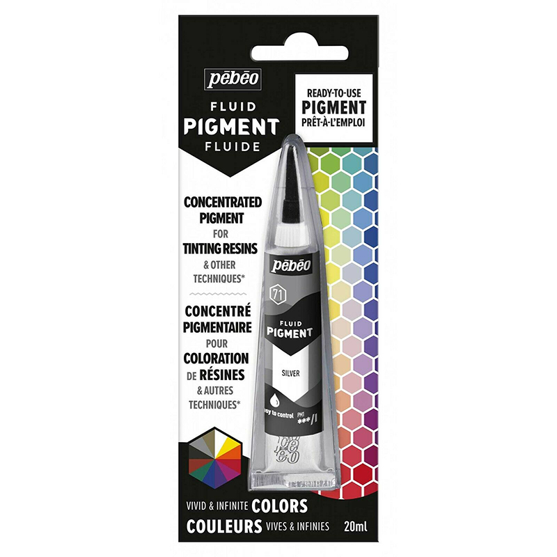 Image of Pigment Pebeo Fluid Resin Tint 20ml Silver 671 (3F) 650671 3167866506712