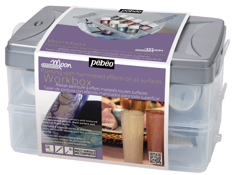 Image of Dekorationsset Pebeo Fantasy Moon 10x45ml + verktyg & medier 758408 3167867584085