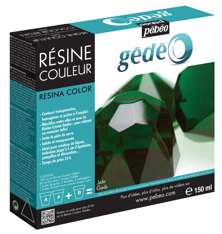 Image of Resin Epoxi Pebeo Colour Resin kit 150ml Jade 766153 3597587661535