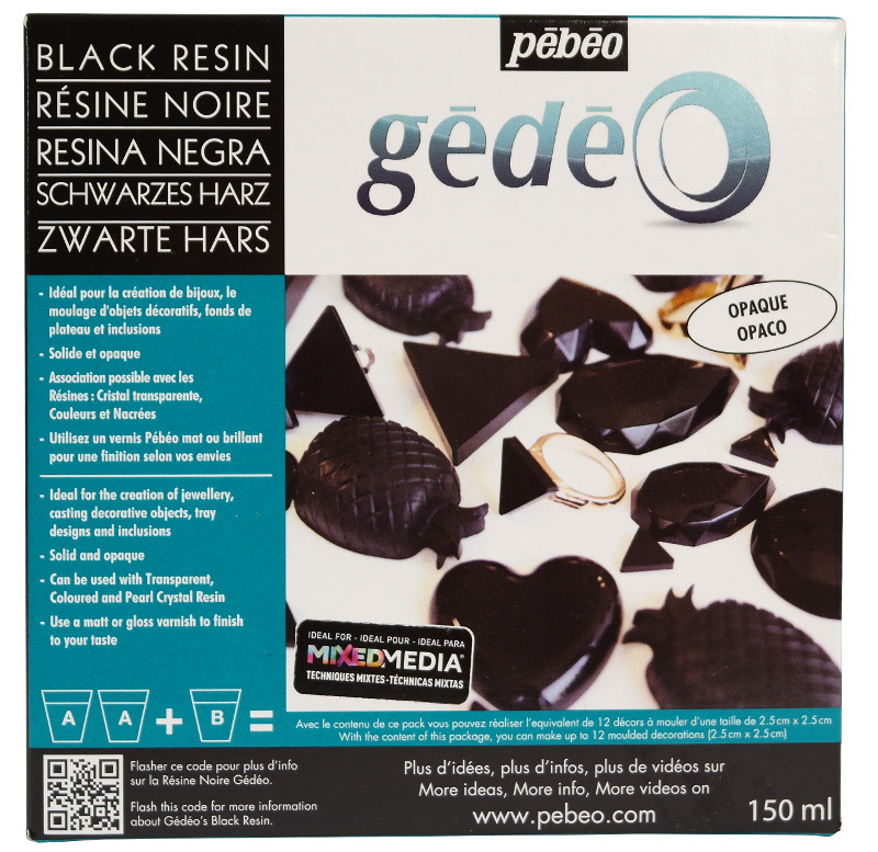 Image of Resin Epoxi Pebeo Black Crystal Resin kit 150ml 766157 3597587661573