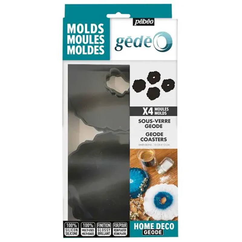 Image of Modellering Pebeo Gédéo Coaster Moulds 4-p (4F) 766613 3597587666127