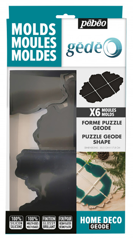 Image of Modellering Pebeo Gédéo Puzzle Tray Moulds 6-p  (4F) 766615 3597587666158