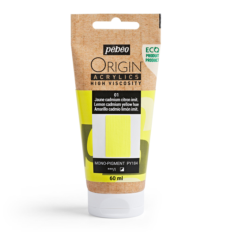 Image of Akrylfärg Pebeo ORIGIN  60 ML LEMON CADMIUM YELLOW HUE (5F) 817001 3167868170010