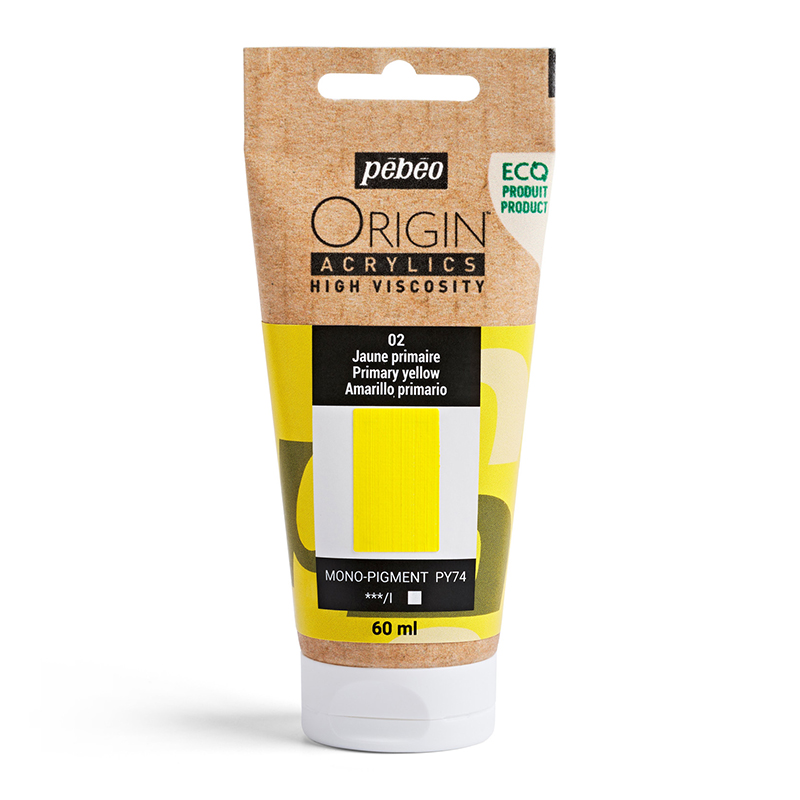 Image of Akrylfärg Pebeo ORIGIN  60 ML PRIMARY YELLOW (5F) 817002 3167868170027