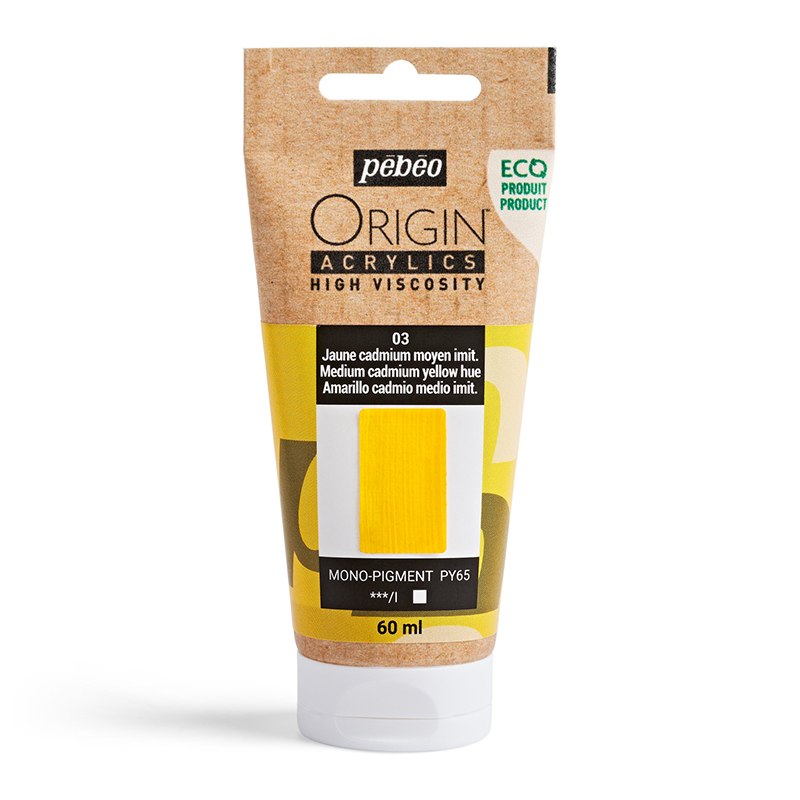 Image of Akrylfärg Pebeo ORIGIN  60 ML MEDIUM CADMIUM YELLOW HUE (5F) 817003 3167868170034