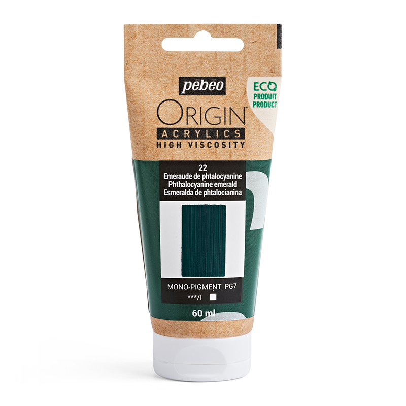 Image of Akrylfärg Pebeo ORIGIN  60 ML PHTHALOCYANINE EMERALD (5F) 817022 3167868170225