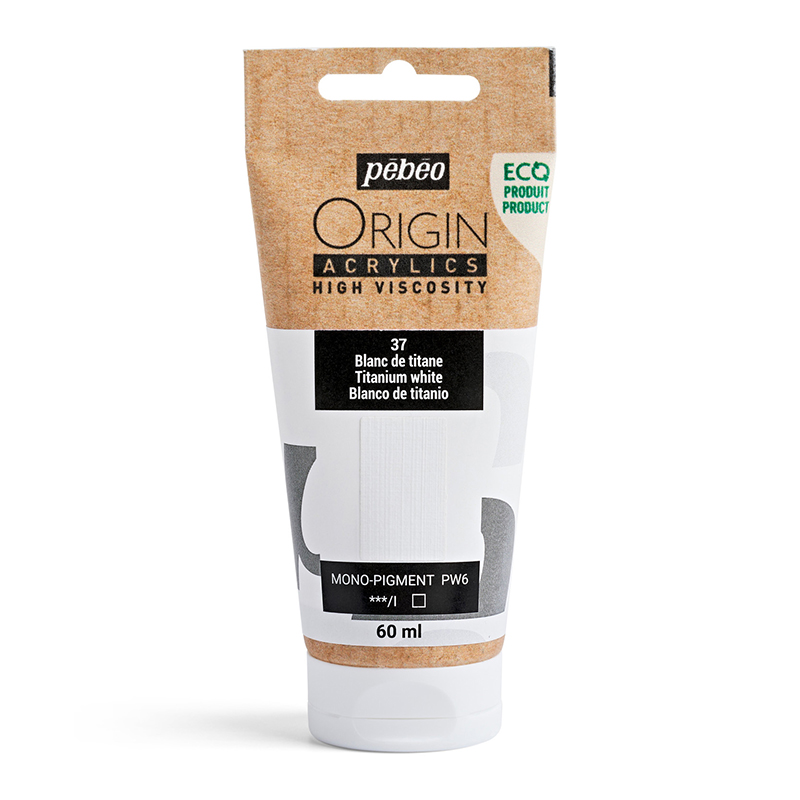 Image of Akrylfärg Pebeo ORIGIN  60 ML TITANIUM WHITE (5F) 817037 3167868170379
