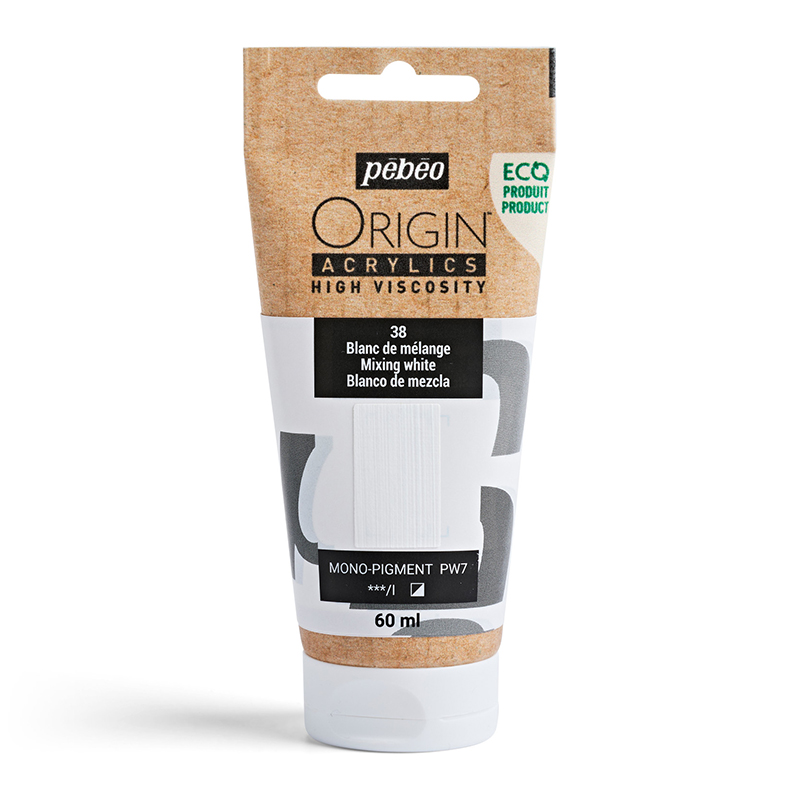 Image of Akrylfärg Pebeo ORIGIN  60 ML MIXING WHITE (5F) 817038 3167868170386