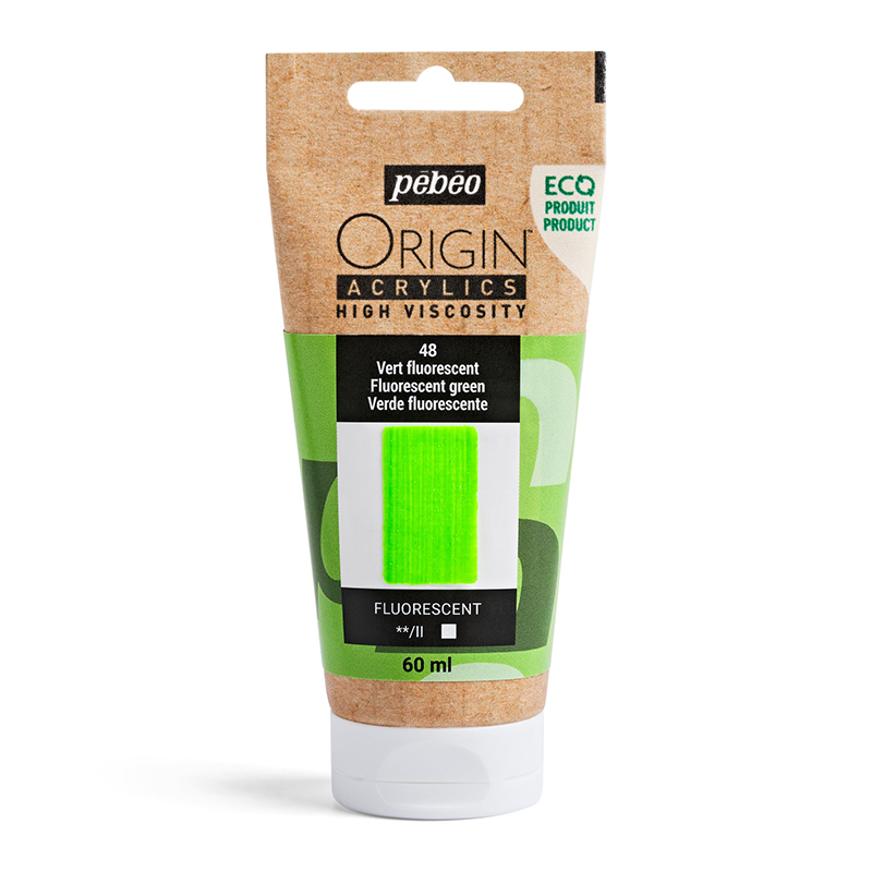 Image of Akrylfärg Pebeo ORIGIN  60 ML FLUORESCENT GREEN (5F) 817048 3167868170485
