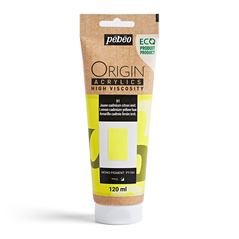 Image of Akrylfärg Pebeo ORIGIN  120 ML LEMON CADMIUM YELLOW HUE (3F) 817101 3167868171017