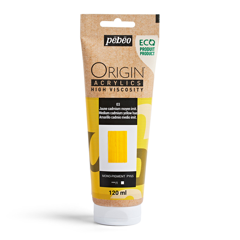 Image of Akrylfärg Pebeo ORIGIN  120 ML MEDIUM CADMIUM YELLOW HUE (3F) 817103 3167868171031