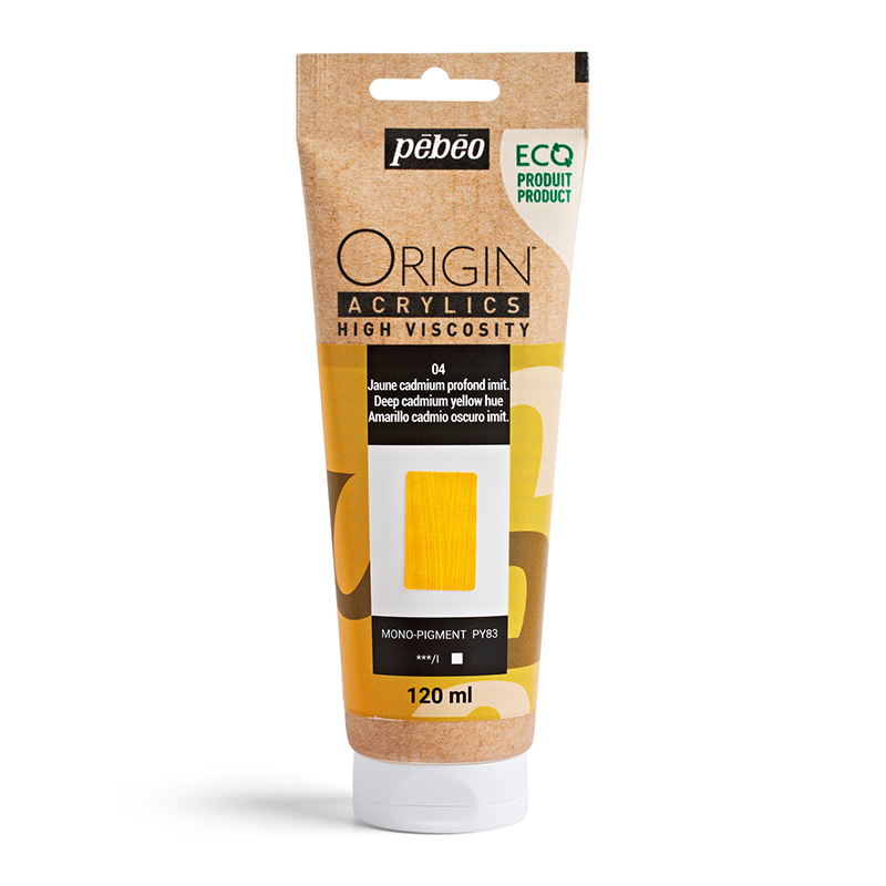 Image of Akrylfärg Pebeo ORIGIN  120 ML DEEP CADMIUM YELLOW HUE (3F) 817104 3167868171048