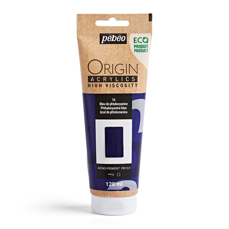 Image of Akrylfärg Pebeo ORIGIN  120 ML PHTHALOCYANINE BLUE (3F) 817116 3167868171161