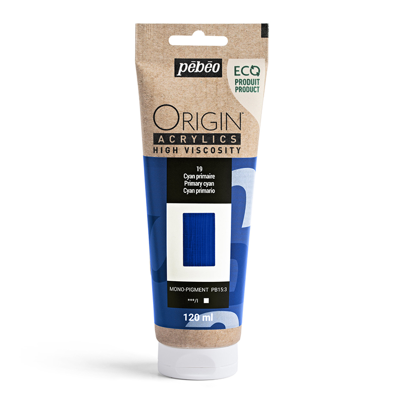 Image of Akrylfärg Pebeo ORIGIN  120 ML PRIMARY CYAN (3F) 817119 3167868171192