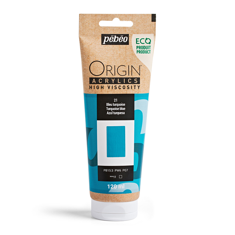 Image of Akrylfärg Pebeo ORIGIN  120 ML TURQUOISE BLUE (3F) 817121 3167868171215