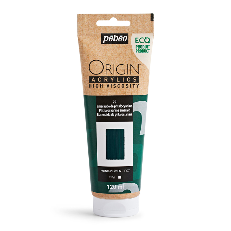 Image of Akrylfärg Pebeo ORIGIN  120 ML PHTHALOCYANINE EMERALD (3F) 817122 3167868171222