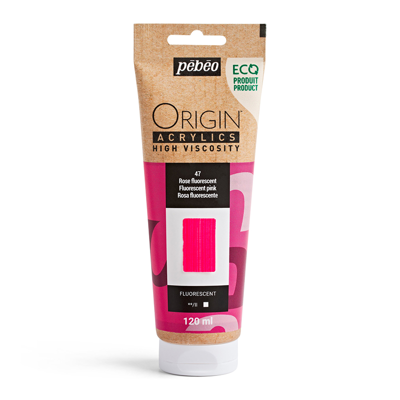 Image of Akrylfärg Pebeo ORIGIN  120 ML FLUORESCENT PINK (3F) 817147 3167868171475