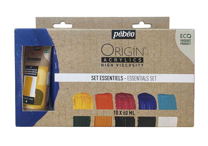 Image of Akrylfärgset Pebeo ORIGIN 10 x 60 ML ESSENTIELS 817422 3167868174223