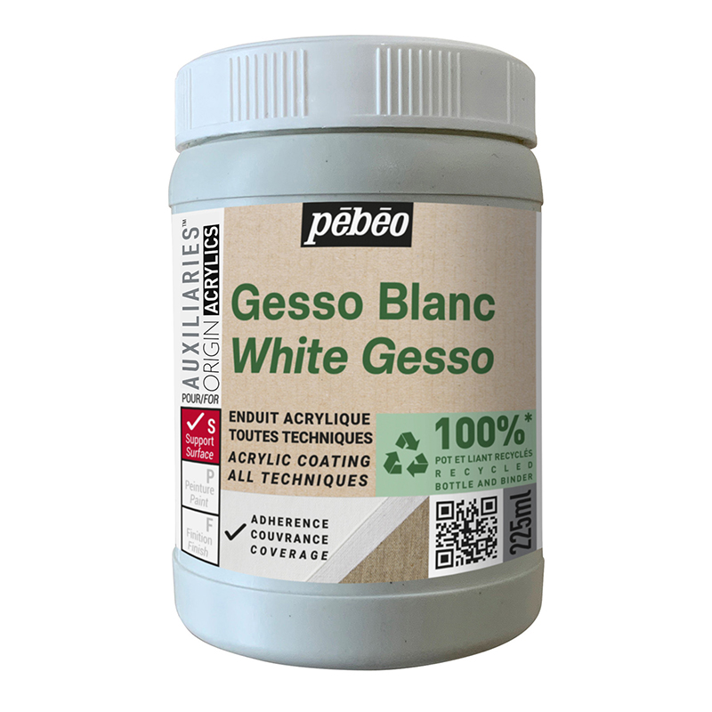 Image of Akrylmedium Pebeo ORIGIN WHITE GESSO STUDIO GREEN 225ML 818603 3167868186035