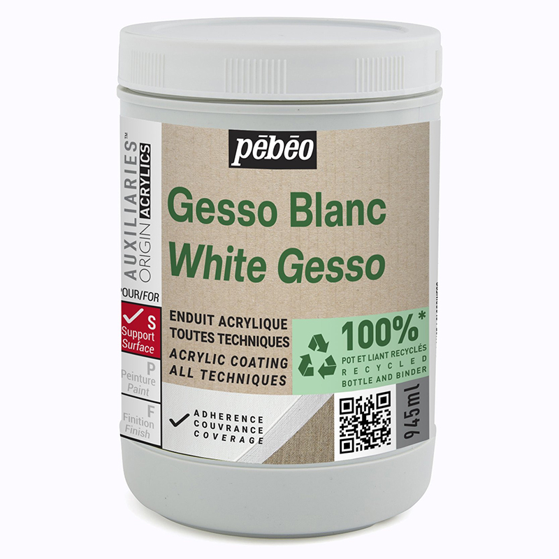 Image of Akrylmedium Pebeo ORIGIN WHITE GESSO STUDIO GREEN 945ML 818606 3167868186066