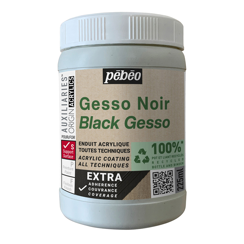Image of Akrylmedium Pebeo ORIGIN BLACK GESSO STUDIO GREEN 225ML 818623 3167868186233